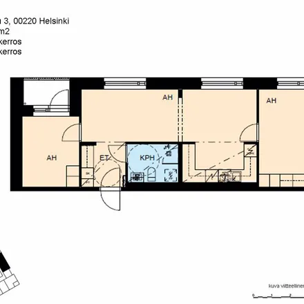 Rent this 3 bed apartment on Livornonkatu 3 in 00220 Helsinki, Finland
