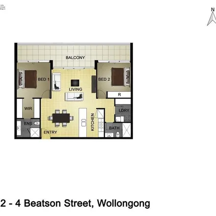 Rent this 2 bed apartment on Atlantis Apartments in Bank Street, Wollongong NSW 2500