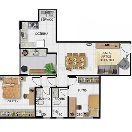 Buy this 2 bed apartment on Rua Christovam Molinari in Santa Catarina, Juiz de Fora - MG