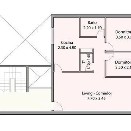 Buy this 2 bed apartment on 420 - Uruguay 2974 in Partido de Tres de Febrero, B1674 AWI Sáenz Peña