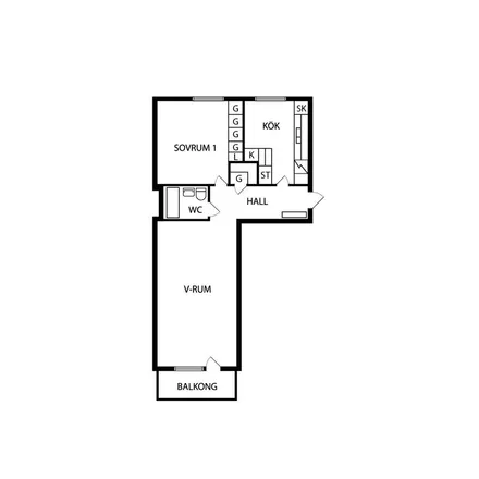 Rent this 2 bed apartment on Bondegatan in 641 45 Katrineholm, Sweden