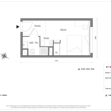 Rent this 1 bed apartment on 31 Route de Narbonne in 31320 Auzeville-Tolosane, France