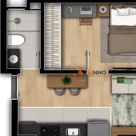 Buy this 1 bed apartment on Rua 29 de Junho 554 in Tingui, Curitiba - PR