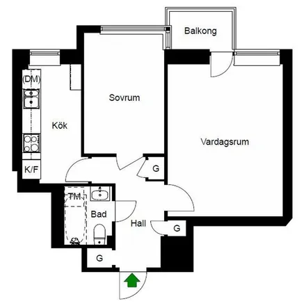 Rent this 1 bed apartment on Atterbomsvägen 34 in 112 57 Stockholm, Sweden