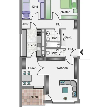 Rent this 3 bed apartment on Herzogvorstadt in Herzogplatz, 66482 Zweibrücken