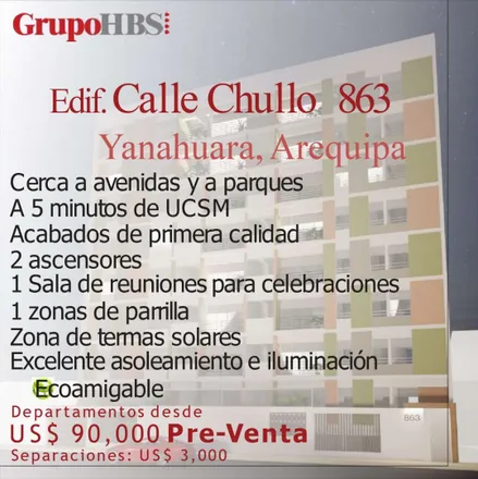 Buy this 3 bed apartment on Calle Chullo in Yanahuara, Yanahuara 04014