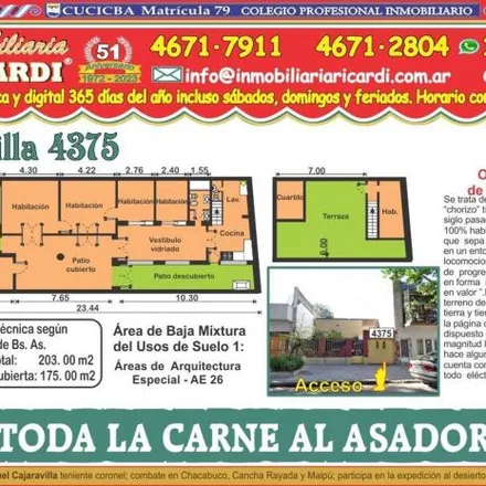 Buy this 3 bed house on Cajaravilla 4375 in Vélez Sarsfield, C1407 GZK Buenos Aires