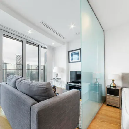 Rent this studio loft on Baltimore Tower in 25 Crossharbour Plaza, Millwall