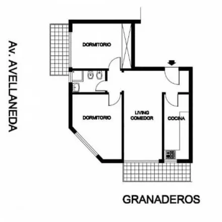 Buy this 2 bed apartment on Avenida Avellaneda 2096 in Flores, C1406 FYG Buenos Aires