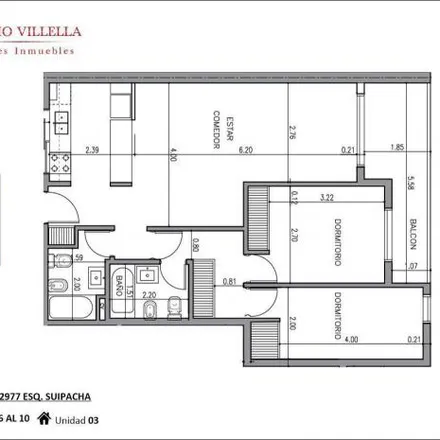 Buy this 2 bed apartment on Córdoba 2973 in Nuestra Señora de Lourdes, Rosario