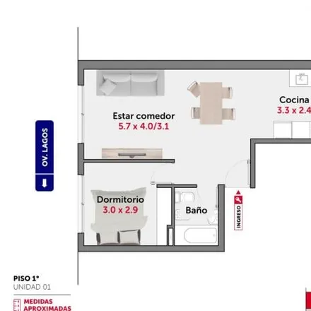 Buy this 1 bed apartment on Avenida Ovidio Lagos 1208 in Nuestra Señora de Lourdes, Rosario