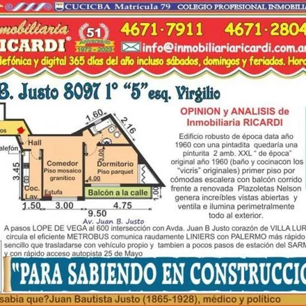 Buy this 1 bed apartment on Avenida Juan Bautista Justo 8093 in Villa Luro, C1407 FBF Buenos Aires