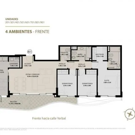 Buy this 3 bed apartment on Yerbal 1322 in Caballito, C1041 AAK Buenos Aires