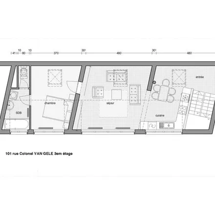 Image 5 - Rue Colonel Van Gele - Kolonel Van Gelestraat 101, 1040 Etterbeek, Belgium - Apartment for rent
