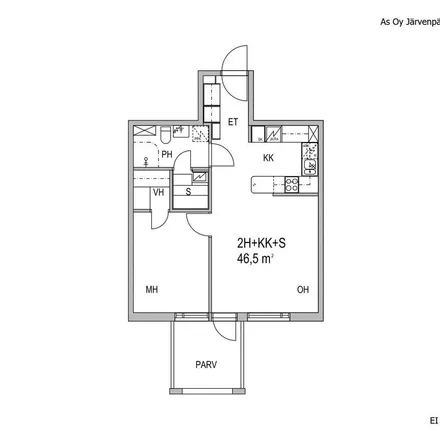 Rent this 2 bed apartment on Sahankaari 5 in 04430 Järvenpää, Finland