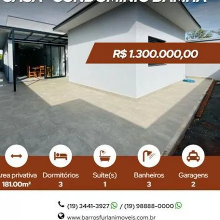 Buy this 3 bed house on Rua José Aparecido Toledo in Vila Garibaldi, Limeira - SP