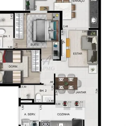 Buy this 2 bed apartment on Rua São Vicente in Gopoúva, Guarulhos - SP