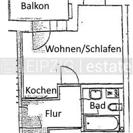 Rent this 1 bed apartment on Coppistraße 38 in 04157 Leipzig, Germany