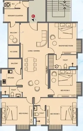 Rent this 4 bed apartment on Rash Behari Avenue Connector in Kushita, Kolkata - 700039