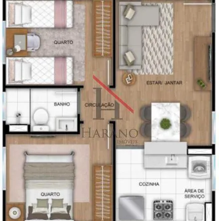 Buy this 2 bed apartment on Avenida Pedro Viriato Parigot de Souza in Cambé - PR, 86186-010