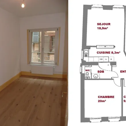 Rent this 3 bed apartment on 10 Rue Catherine Pozzi in 67200 Strasbourg, France