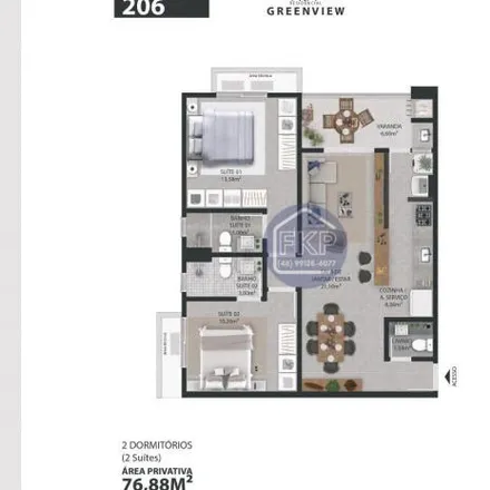 Buy this 2 bed apartment on Rua Recanto do Sol in Ingleses do Rio Vermelho, Florianópolis - SC