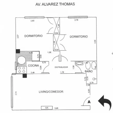 Rent this 2 bed apartment on Avenida Álvarez Thomas 807 in Colegiales, C1427 CCG Buenos Aires