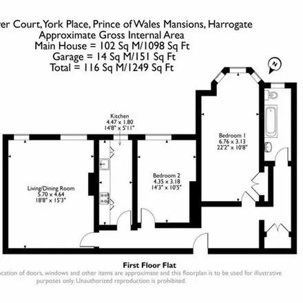 Image 6 - Prince of Wales Mansions, York Place, Harrogate, HG1 1HL, United Kingdom - Apartment for rent