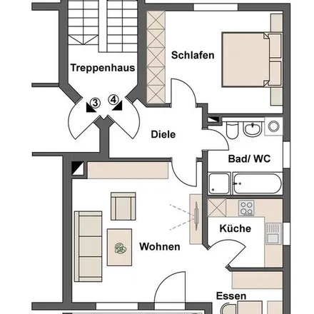 Rent this 2 bed apartment on Deutschordensstraße 4 in 91639 Wolframs-Eschenbach, Germany
