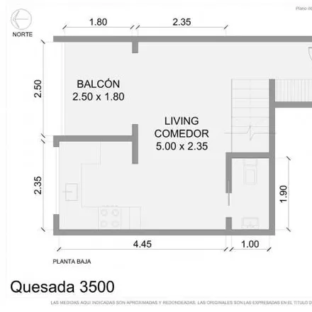 Buy this 2 bed apartment on Quesada 3552 in Coghlan, C1429 CMZ Buenos Aires