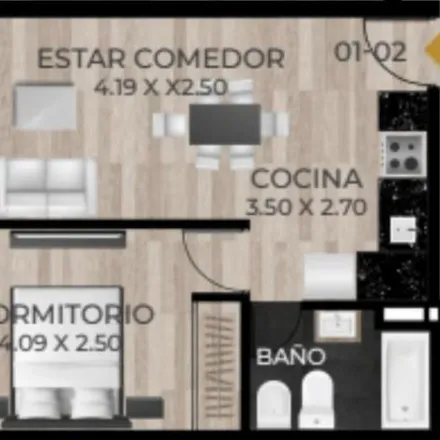 Buy this 1 bed apartment on Martín Rodríguez 35 in Alberto Olmedo, Rosario