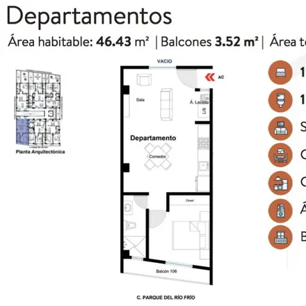 Buy this studio apartment on Calle Parque del Río Frío in 53390 Naucalpan de Juárez, MEX