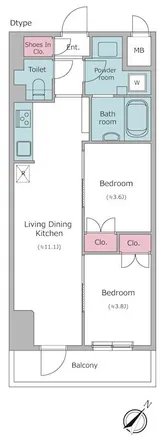 Image 2 - 中里橋, 新茶屋坂通り, Naka-Meguro 4-chome, Meguro, 153-0063, Japan - Apartment for rent