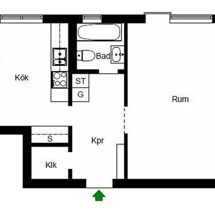 Rent this 1 bed apartment on Mariehällsvägen 31 in 168 65 Stockholm, Sweden