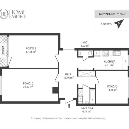 Rent this 3 bed apartment on Osiedle Rzeczypospolitej 14 in 61-393 Poznan, Poland