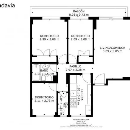 Buy this 3 bed apartment on Avenida Rivadavia 3136 in Balvanera, C1203 AAQ Buenos Aires