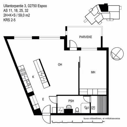 Rent this 2 bed apartment on Ullantorpantie 1 in 02700 Espoo, Finland