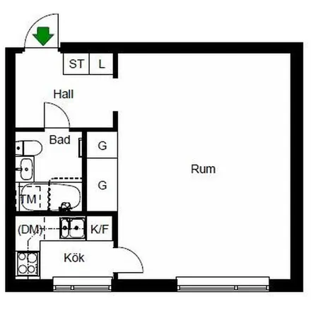 Rent this 1 bed apartment on Rangstagatan 4 in 124 54 Stockholm, Sweden