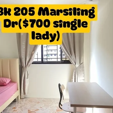 Rent this 1 bed room on 205 Marsiling Drive in Singapore 730205, Singapore