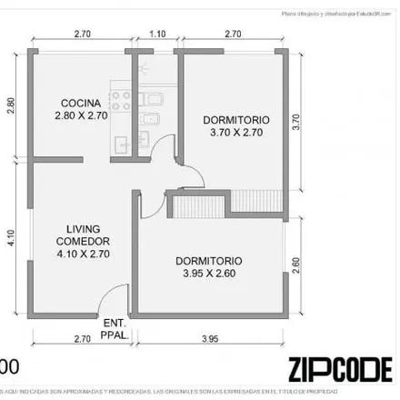 Buy this 2 bed apartment on Cultural Social y Deportivo Lomas del Mirador in Manuel de Artigas 667, Partido de La Matanza