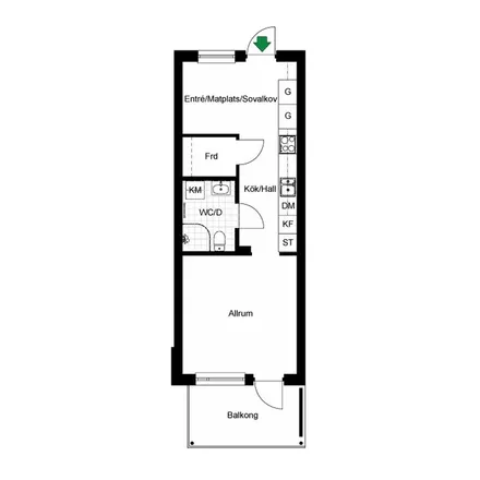 Rent this 1 bed apartment on Drottninggatan in 742 31 Östhammar, Sweden
