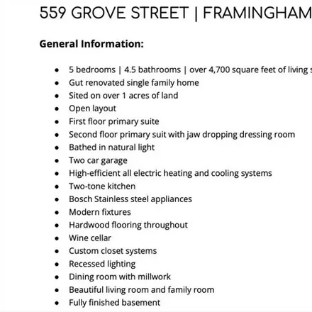 Image 5 - 559 Grove Street, Framingham, MA 01701, USA - House for sale