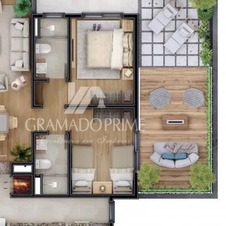 Buy this 2 bed apartment on Rua Aquilino Libardi in Vila do Bosque, Gramado - RS