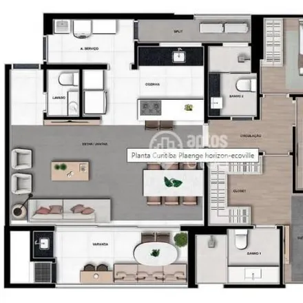 Buy this 3 bed apartment on Rua dos Papagaios 91 in Novo Mundo, Curitiba - PR