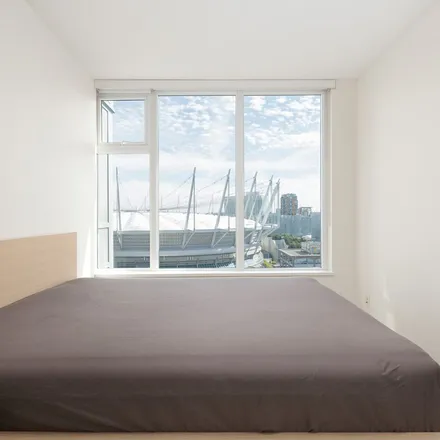 Rent this 1 bed apartment on Smithe St (WB) at Expo Blvd in Smithe Street Bike Lane, Vancouver
