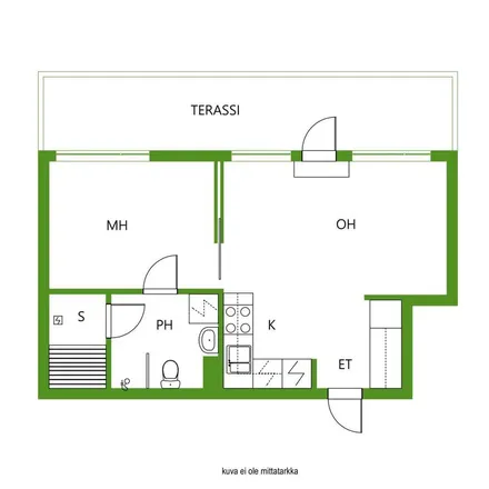 Rent this 2 bed apartment on Eerikinkatu 22a in 20100 Turku, Finland