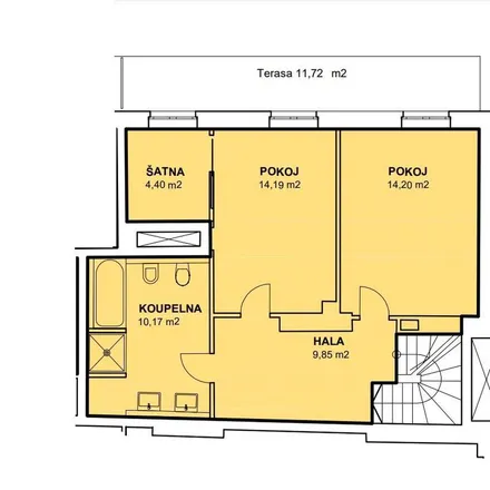 Rent this 3 bed apartment on Na Výšinách 886/18 in 170 00 Prague, Czechia