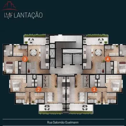 Buy this 2 bed apartment on Rua Salomão Guelmann 174 in Novo Mundo, Curitiba - PR