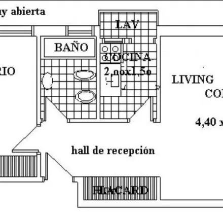Rent this 1 bed apartment on Parking Larrea in Larrea, Recoleta