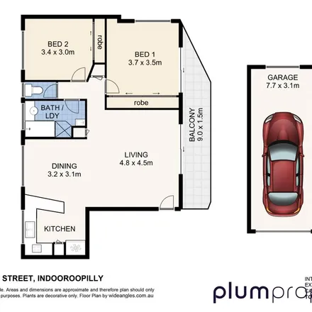 Rent this 2 bed apartment on 2 Shirley Street in Indooroopilly QLD 4068, Australia